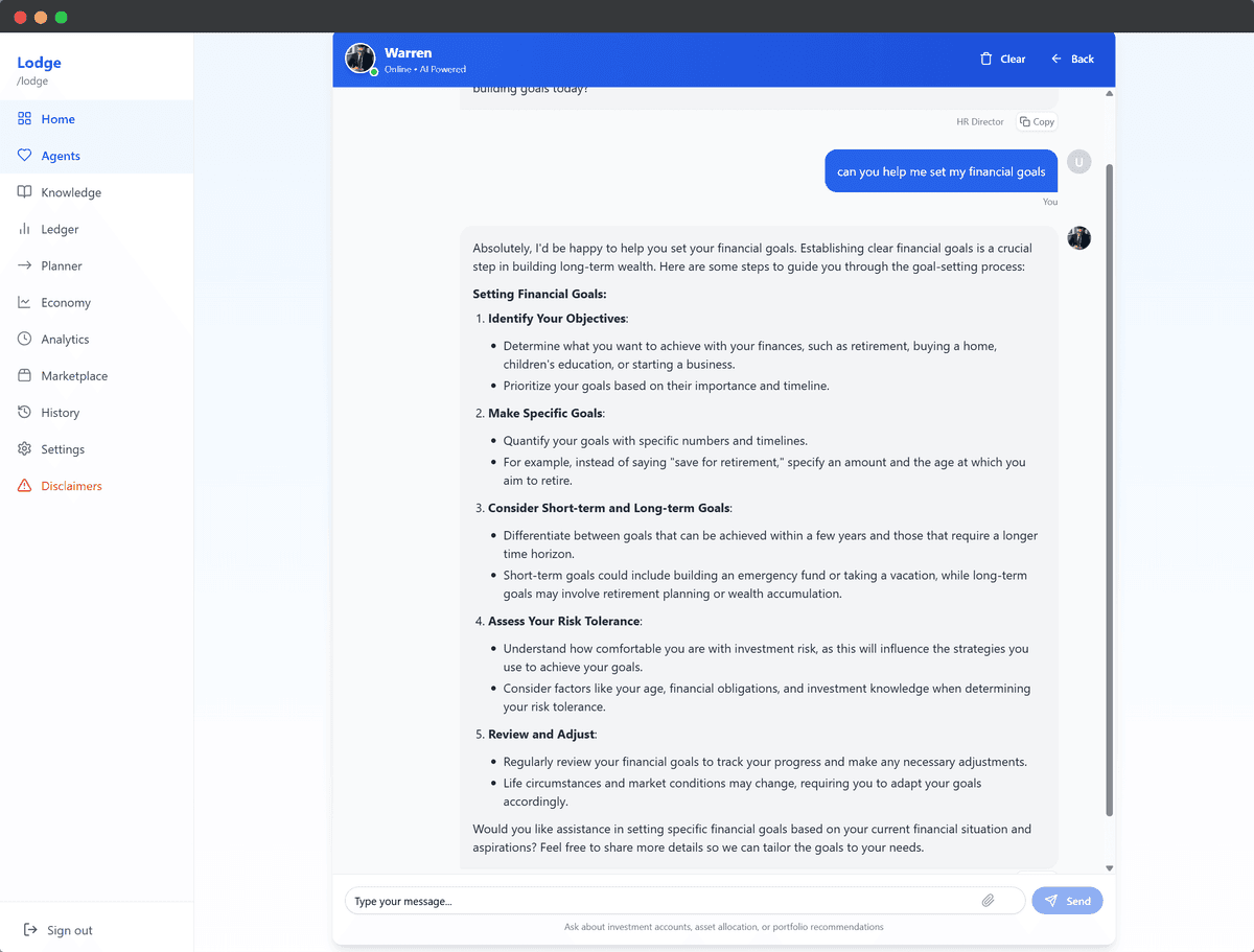 Warren AI FAQ Assistant